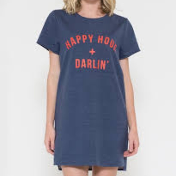Dress Forum Happy Hour + Darlin' Knit Shift T-shirt Dress Sz L - Picture 2 of 8